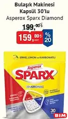 ASPEROX SPARX DİAMOND BULAŞIK MAKİNESİ KAPSÜL TABLETİ 30'LU fiyat ve kampanya bilgisi